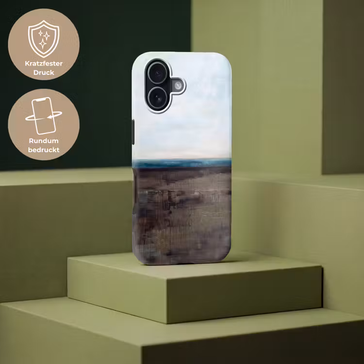 Abstract - Landschap - Horizon - Blauw - Modern Toughcase MagSafe Apple iPhone 17 klein -USP_PrintM_DE