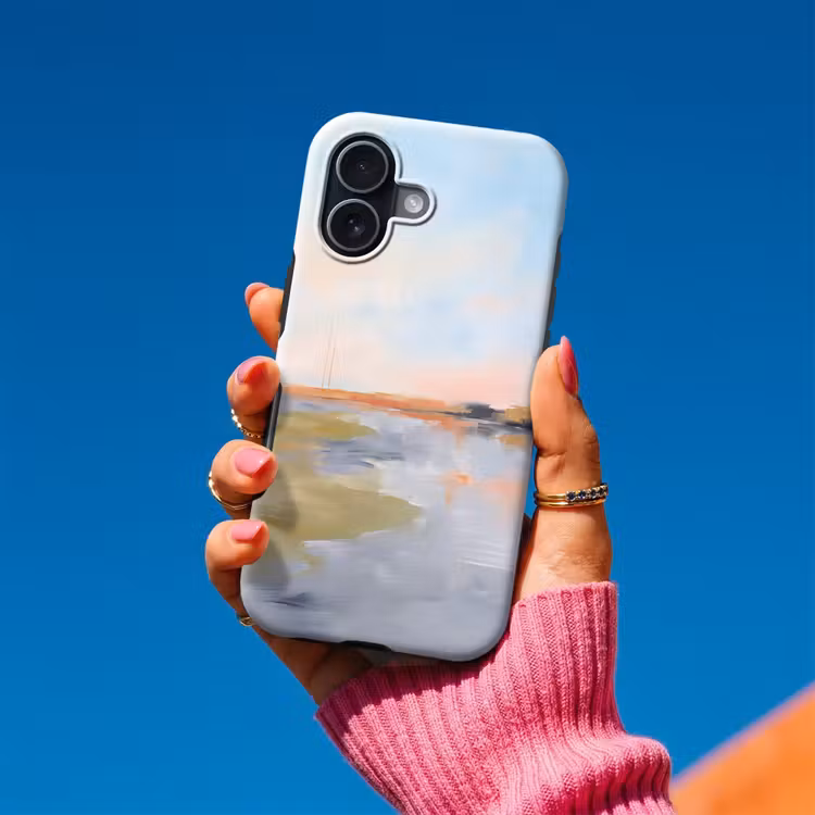 Abstract - Landschap - Horizon - Modern - Kleurrijk Toughcase MagSafe Apple iPhone 17 klein -Sfeer1V