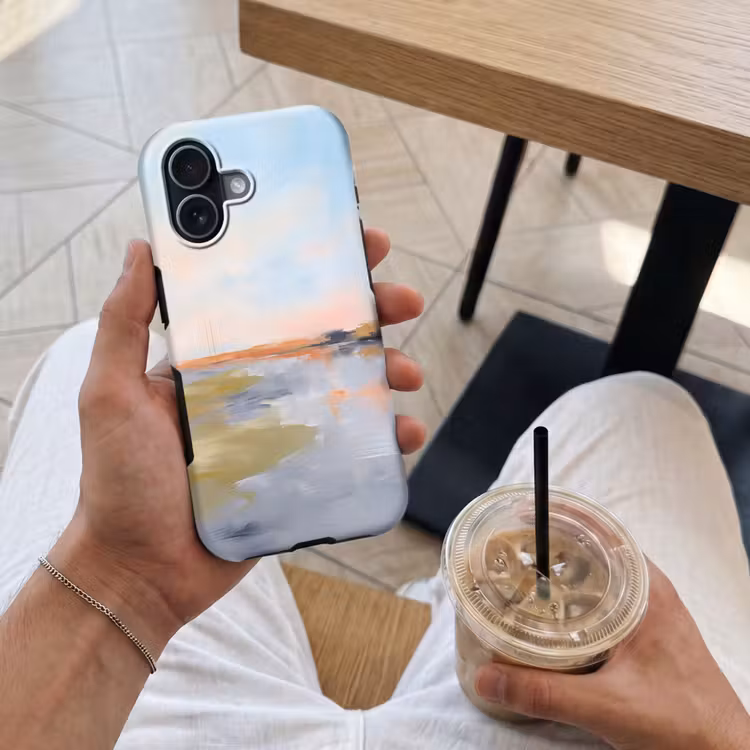 Abstract - Landschap - Horizon - Modern - Kleurrijk Toughcase MagSafe Apple iPhone 17 klein -Sfeer1M