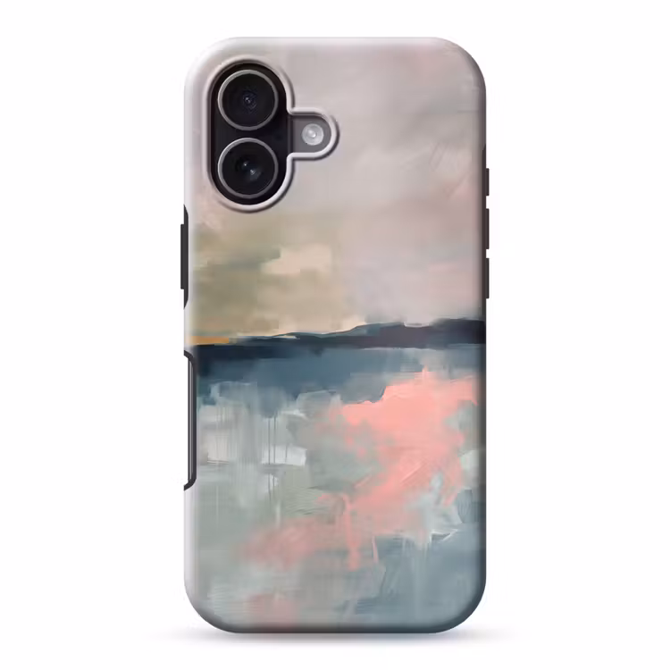 Abstract - Landschap - Kunst - Modern - Groen - Blauw Toughcase MagSafe Apple iPhone 17 klein -3d