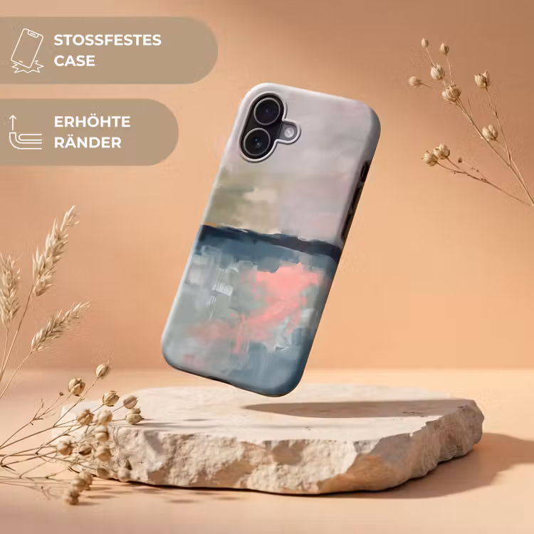 Abstract - Landschap - Kunst - Modern - Groen - Blauw Toughcase MagSafe Apple iPhone 17 klein -USP_RandenV_DE