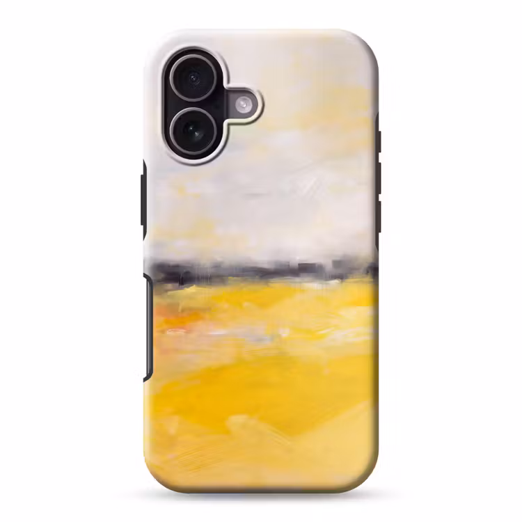Abstract - Landschap - Modern - Geel Toughcase MagSafe Apple iPhone 17 klein -3d