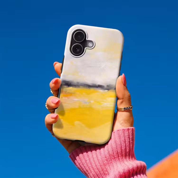Abstract - Landschap - Modern - Geel Toughcase MagSafe Apple iPhone 17 klein -Sfeer1V