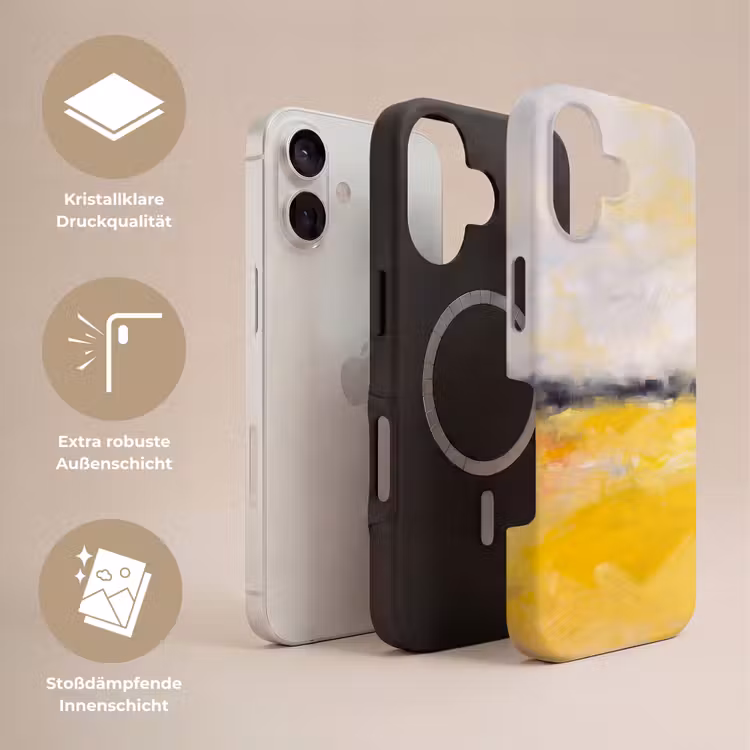 Abstract - Landschap - Modern - Geel Toughcase MagSafe Apple iPhone 17 klein -USP_Lagen_DE