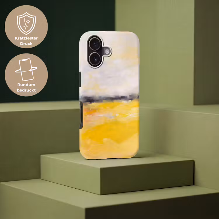 Abstract - Landschap - Modern - Geel Toughcase MagSafe Apple iPhone 17 klein -USP_PrintM_DE