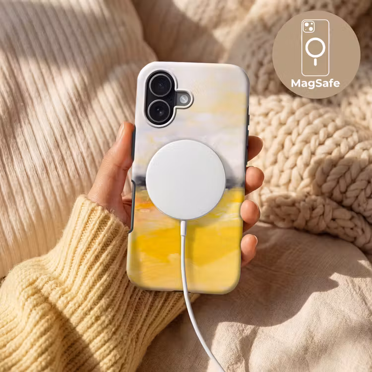 Abstract - Landschap - Modern - Geel Toughcase MagSafe Apple iPhone 17 klein -USP_MagsafeV