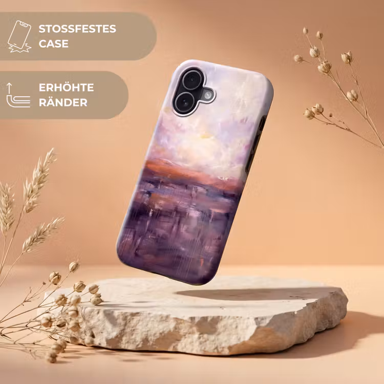 Abstract - Landschap - Modern - Paars - Oranje Toughcase MagSafe Apple iPhone 17 klein -USP_RandenV_DE