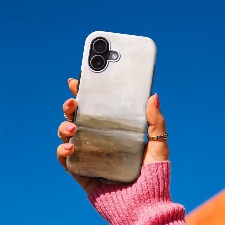 Abstract - Landschap - Natuur - Beige - Bruin Toughcase MagSafe Apple iPhone 17 klein -Sfeer1V