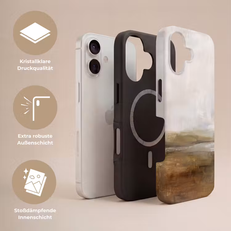 Abstract - Landschap - Natuur - Beige - Bruin Toughcase MagSafe Apple iPhone 17 klein -USP_Lagen_DE