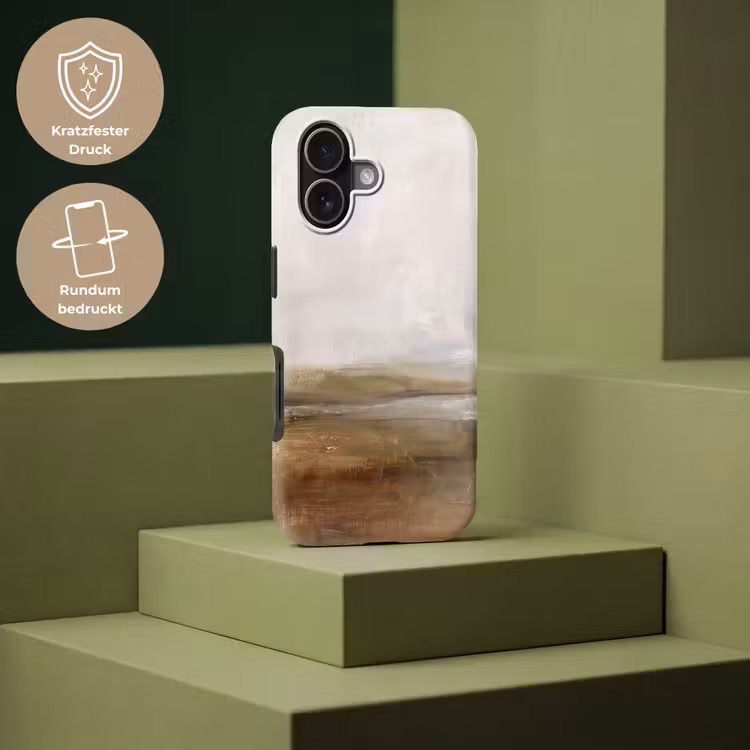 Abstract - Landschap - Natuur - Beige - Bruin Toughcase MagSafe Apple iPhone 17 klein -USP_PrintM_DE