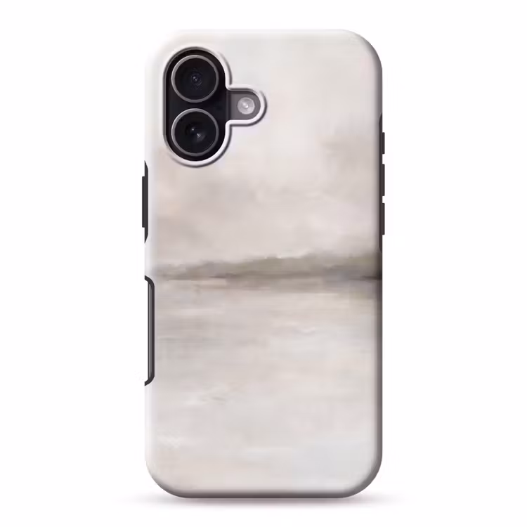 Abstract - Landschap - Nevel - Modern - Grijs Toughcase MagSafe Apple iPhone 17 klein -3d