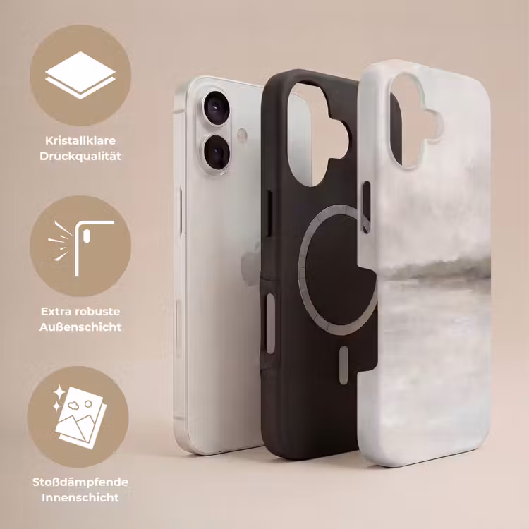 Abstract - Landschap - Nevel - Modern - Grijs Toughcase MagSafe Apple iPhone 17 klein -USP_Lagen_DE