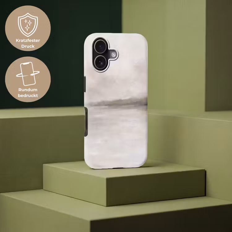 Abstract - Landschap - Nevel - Modern - Grijs Toughcase MagSafe Apple iPhone 17 klein -USP_PrintM_DE