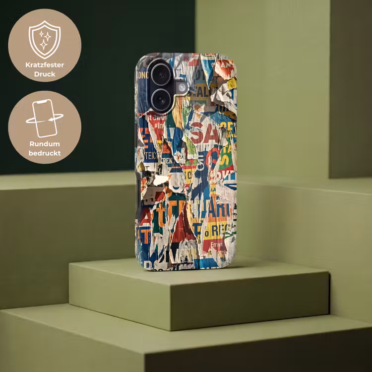 Abstract - Gelaagd papier - Urban - Modern - Kleurrijk Toughcase MagSafe Apple iPhone 17 klein -USP_PrintM_DE
