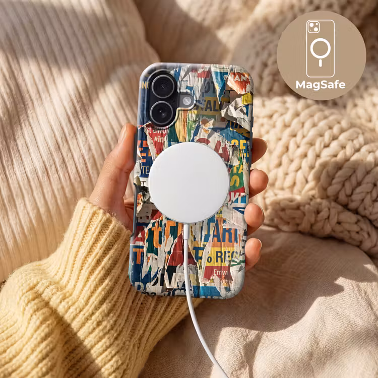 Abstract - Gelaagd papier - Urban - Modern - Kleurrijk Toughcase MagSafe Apple iPhone 17 klein -USP_MagsafeV