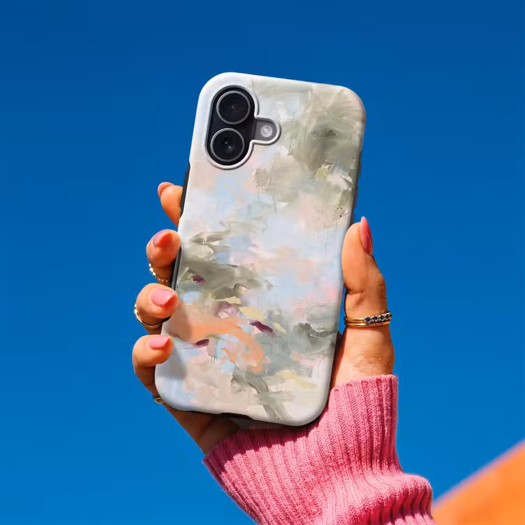 Abstract - Borstelstreken - Kunst - Modern - Pastel Toughcase MagSafe Apple iPhone 17 klein -Sfeer1V