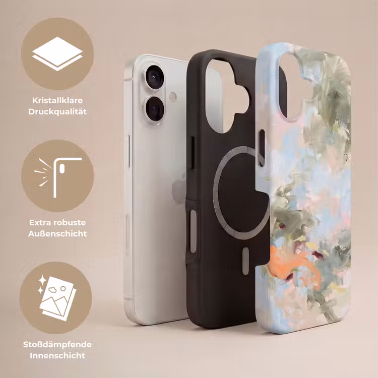 Abstract - Borstelstreken - Kunst - Modern - Pastel Toughcase MagSafe Apple iPhone 17 klein -USP_Lagen_DE