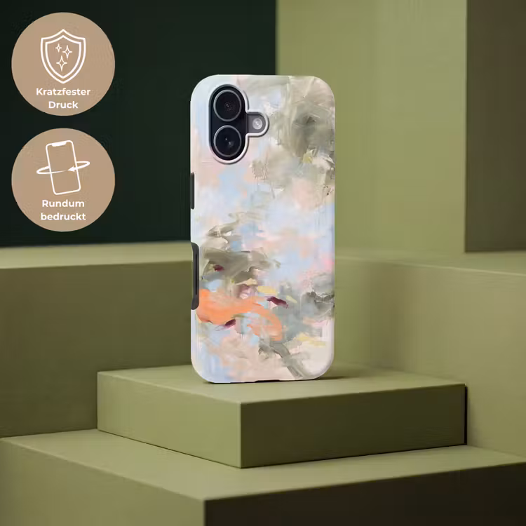 Abstract - Borstelstreken - Kunst - Modern - Pastel Toughcase MagSafe Apple iPhone 17 klein -USP_PrintM_DE