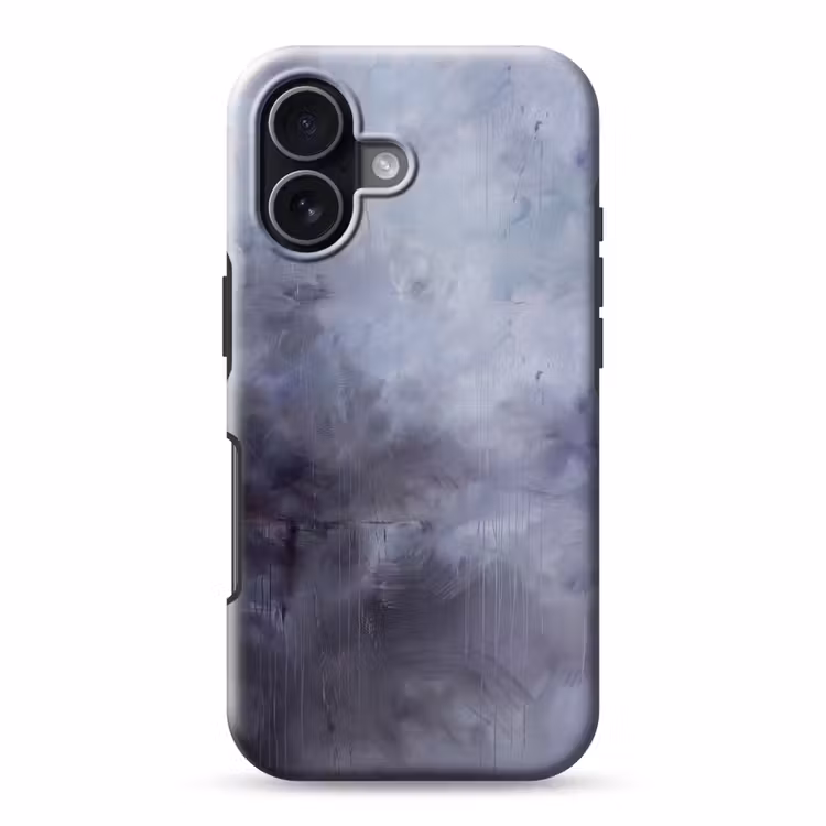 Abstract - Kwaststreken - Modern - Kunst - Grijs Toughcase MagSafe Apple iPhone 17 klein -3d