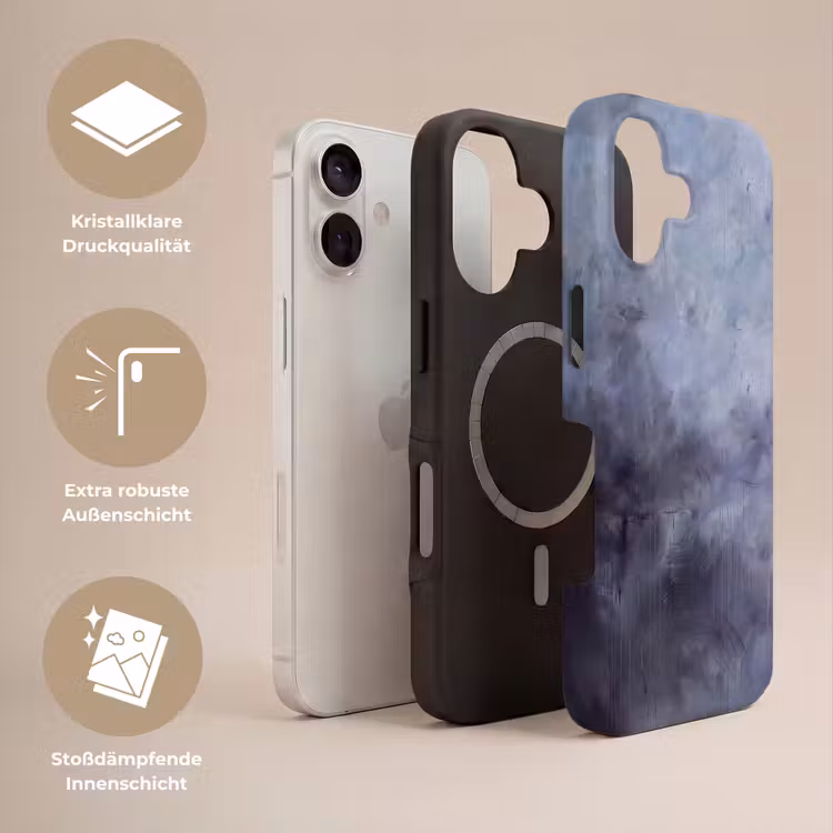 Abstract - Kwaststreken - Modern - Kunst - Grijs Toughcase MagSafe Apple iPhone 17 klein -USP_Lagen_DE