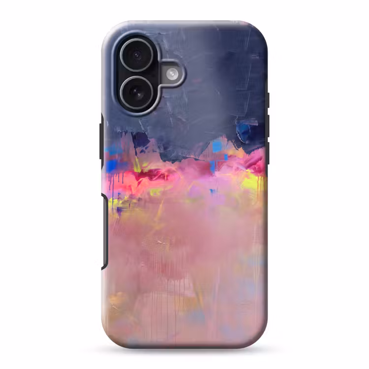 Abstract - Textuur - Kleuren - Modern - Roze Toughcase MagSafe Apple iPhone 17 klein -3d