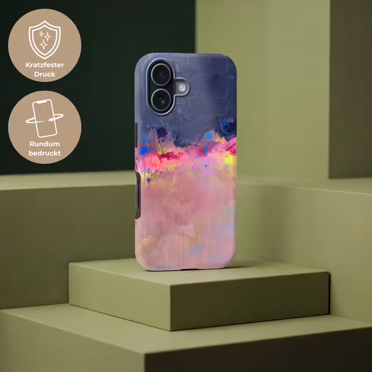Abstract - Textuur - Kleuren - Modern - Roze Toughcase MagSafe Apple iPhone 17 klein -USP_PrintM_DE