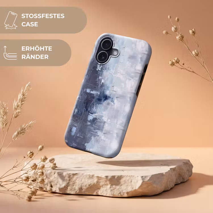 Abstract - Textuur - Kunst - Modern - Blauw Toughcase MagSafe Apple iPhone 17 klein -USP_RandenV_DE