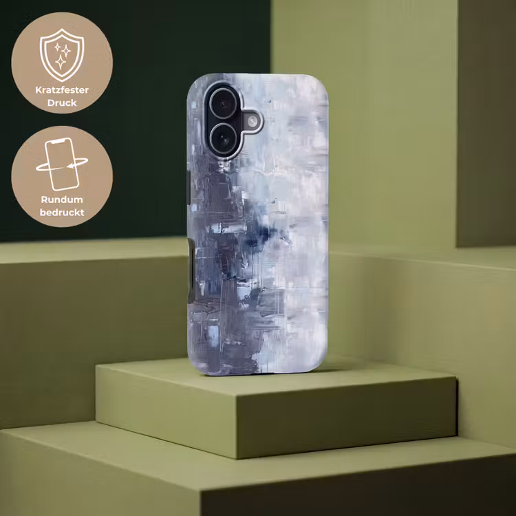 Abstract - Textuur - Kunst - Modern - Blauw Toughcase MagSafe Apple iPhone 17 klein -USP_PrintM_DE