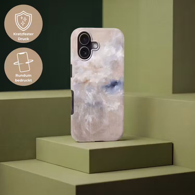 Abstract - Wolken - Sfeer - Modern - Beige Toughcase MagSafe Apple iPhone 17 klein -USP_PrintM_DE