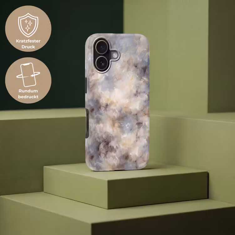 Abstract - Wolken - Sfeervol - Beige - Grijs Toughcase MagSafe Apple iPhone 17 klein -USP_PrintM_DE