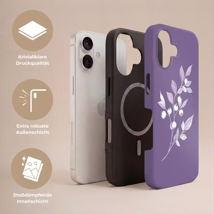 Tak - Sierlijk - Bladeren - Minimalistisch Toughcase MagSafe Apple iPhone 17 klein -USP_Lagen_DE