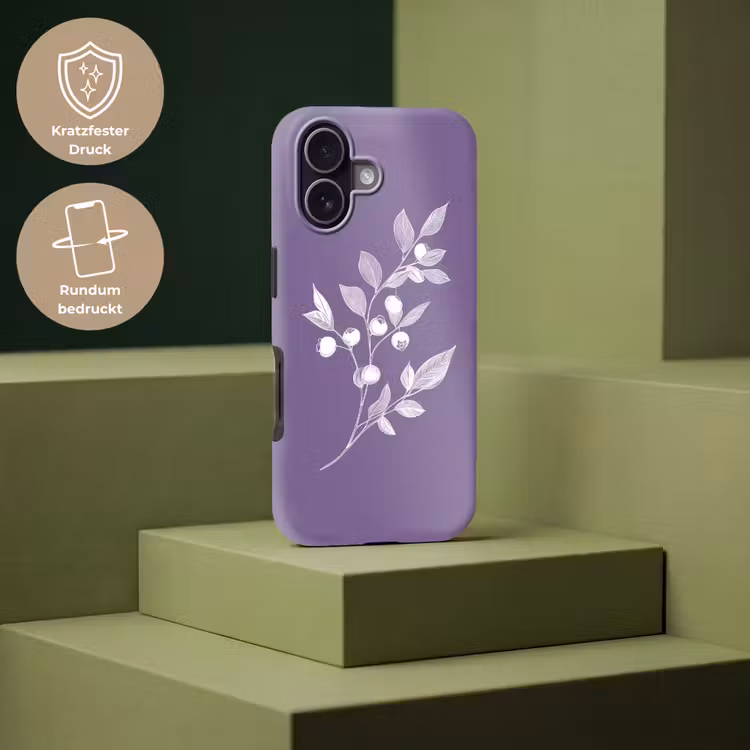 Tak - Sierlijk - Bladeren - Minimalistisch Toughcase MagSafe Apple iPhone 17 klein -USP_PrintM_DE