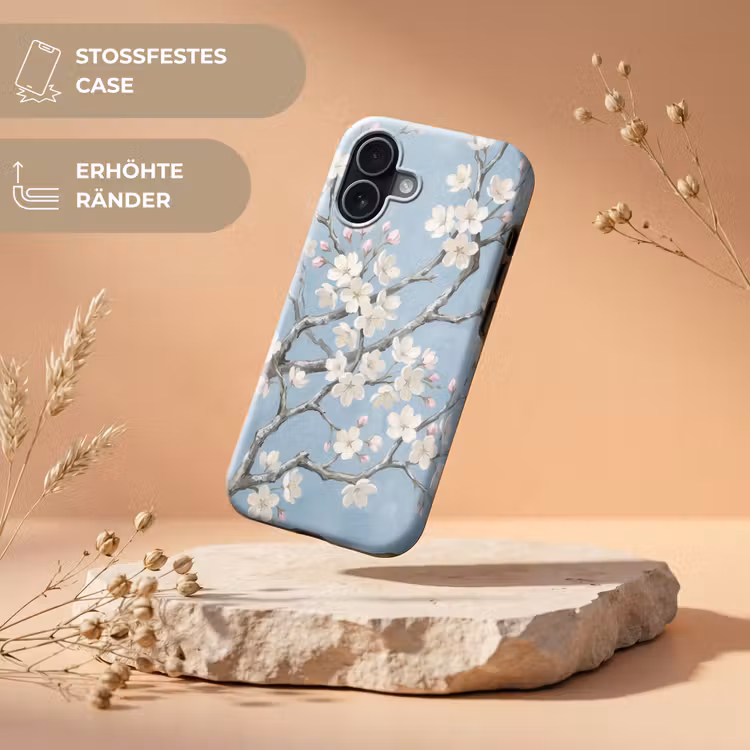 Takken - Kersenbloesem - Blauw Toughcase MagSafe Apple iPhone 17 klein -USP_RandenV_DE