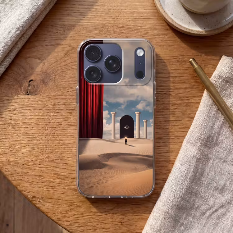 Handyhülle - Traum – Wüste – Auge - Droom - Woestijn - Oog Telefoonhoesje iPhone 17 Pro klein