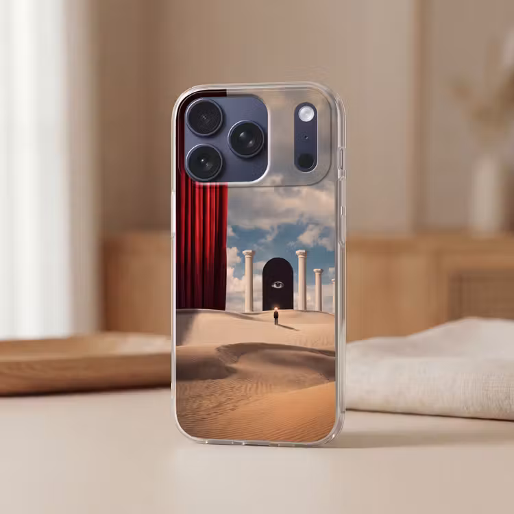 Handyhülle - Traum – Wüste – Auge - Droom - Woestijn - Oog Telefoonhoesje iPhone 17 Pro klein