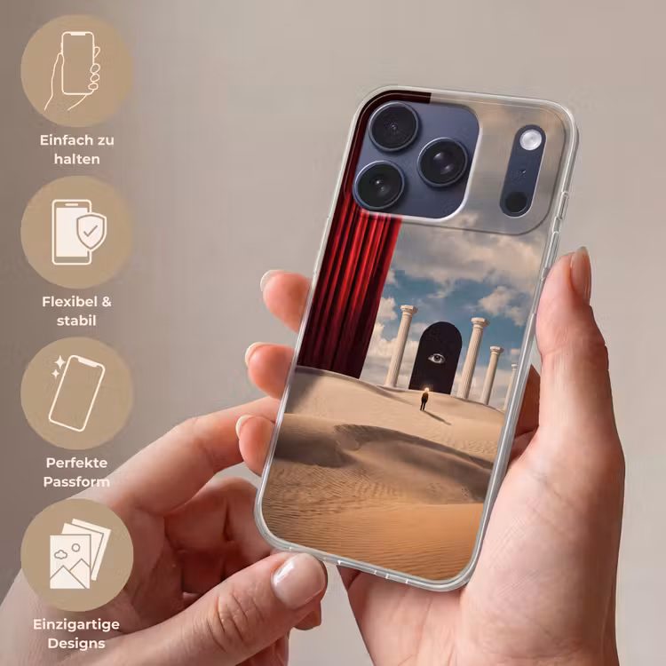Handyhülle - Traum – Wüste – Auge - Droom - Woestijn - Oog Telefoonhoesje iPhone 17 Pro klein