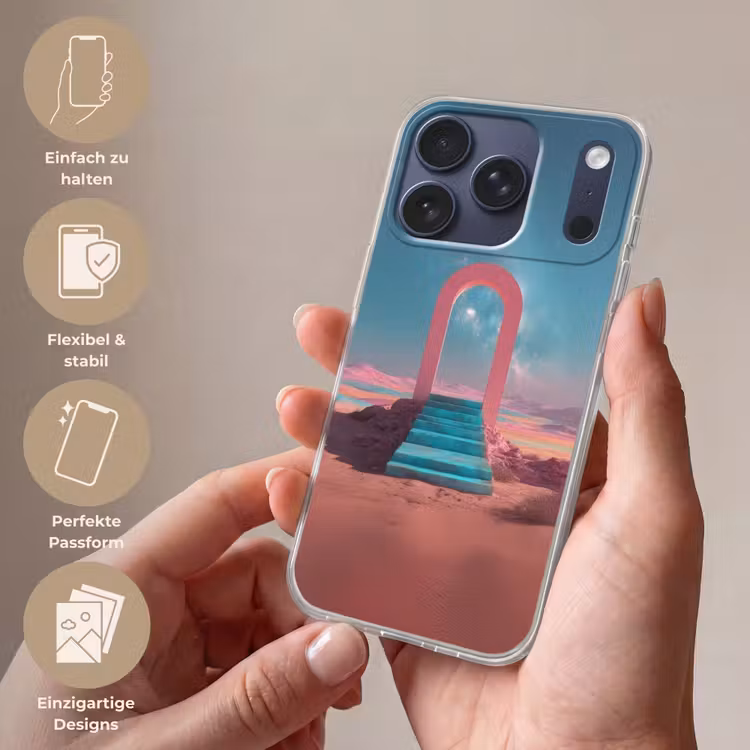 Trap - Boog - Sterrenhemel Telefoonhoesje iPhone 17 Pro klein -sfeer3_DE