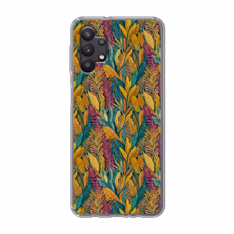 Tropische - Botanisch - Patroon - Kleurrijk - Exotisch Telefoonhoesje Samsung Galaxy A32 5G klein 346 -3d