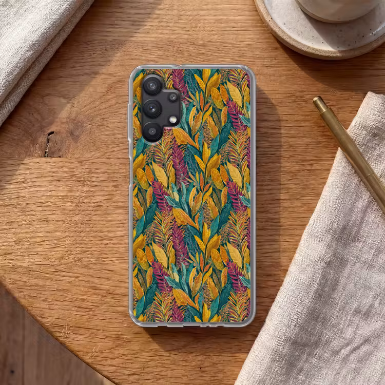 Tropische - Botanisch - Patroon - Kleurrijk - Exotisch Telefoonhoesje Samsung Galaxy A32 5G klein 346 -sfeer1