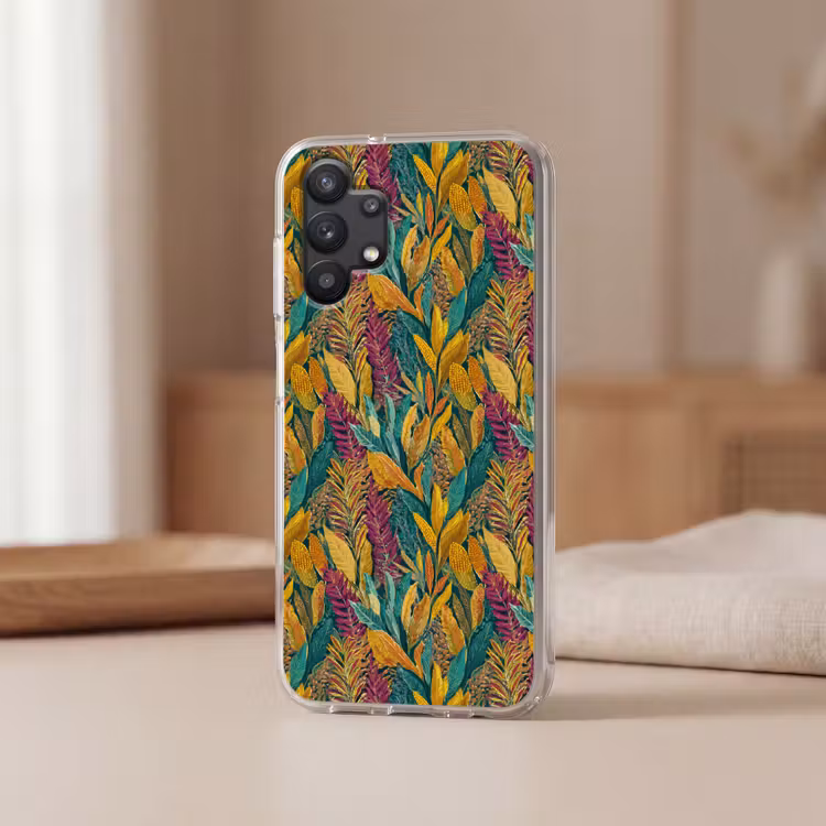 Tropische - Botanisch - Patroon - Kleurrijk - Exotisch Telefoonhoesje Samsung Galaxy A32 5G klein 346 -sfeer2