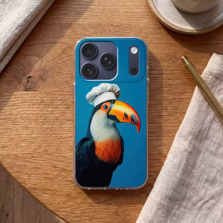 Toekan - Papegaai - Vogel - Koksmuts Telefoonhoesje iPhone 17 Pro klein -sfeer1