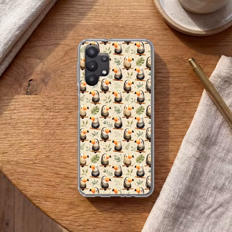 Toekans - Exotisch - Kleurrijk Telefoonhoesje Samsung Galaxy A32 5G klein 346 -sfeer1