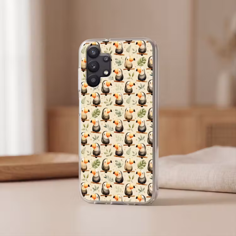 Toekans - Exotisch - Kleurrijk Telefoonhoesje Samsung Galaxy A32 5G klein 346 -sfeer2