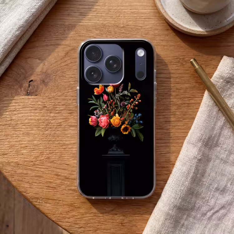 Tulpen - Bessen - Boeket - Vaas Telefoonhoesje iPhone 17 Pro klein -sfeer1