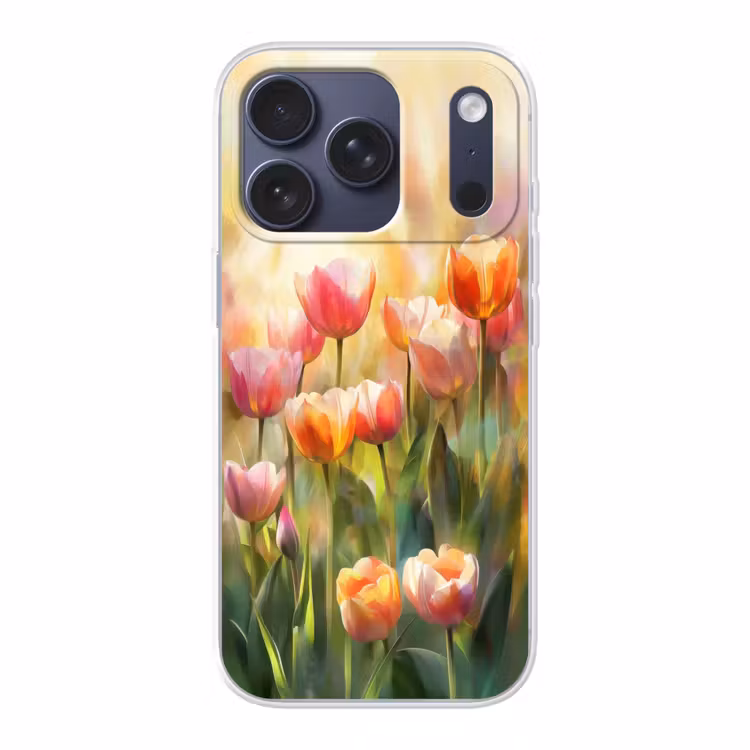 Tulpen - Sprookjesachtig - Kleurrijk Telefoonhoesje iPhone 17 Pro klein -3d