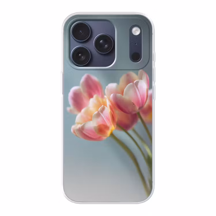 Tulpen - Roze - Stelen Telefoonhoesje iPhone 17 Pro klein -3d