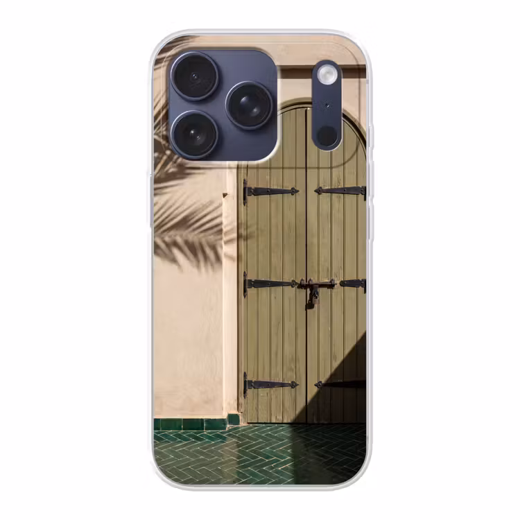 Deur - Hout - Architectuur - Groen - Rustiek Telefoonhoesje iPhone 17 Pro klein -3d