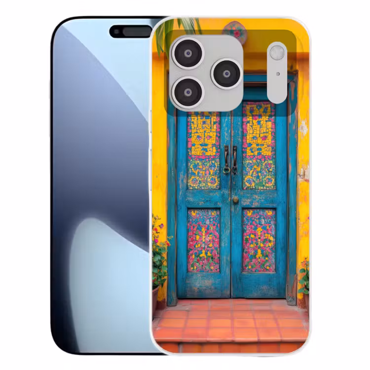 Deuren - Kleurrijk - Planten Telefoonhoesje iPhone 17 Pro klein -3d