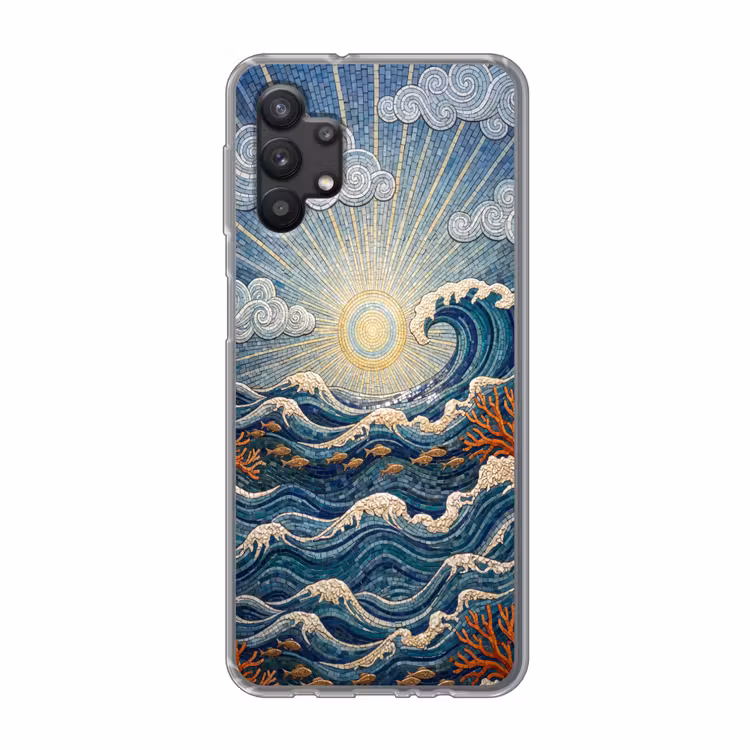 Onderwater - Koraal - Vis - Natuur - Kunst Telefoonhoesje Samsung Galaxy A32 5G klein -3d