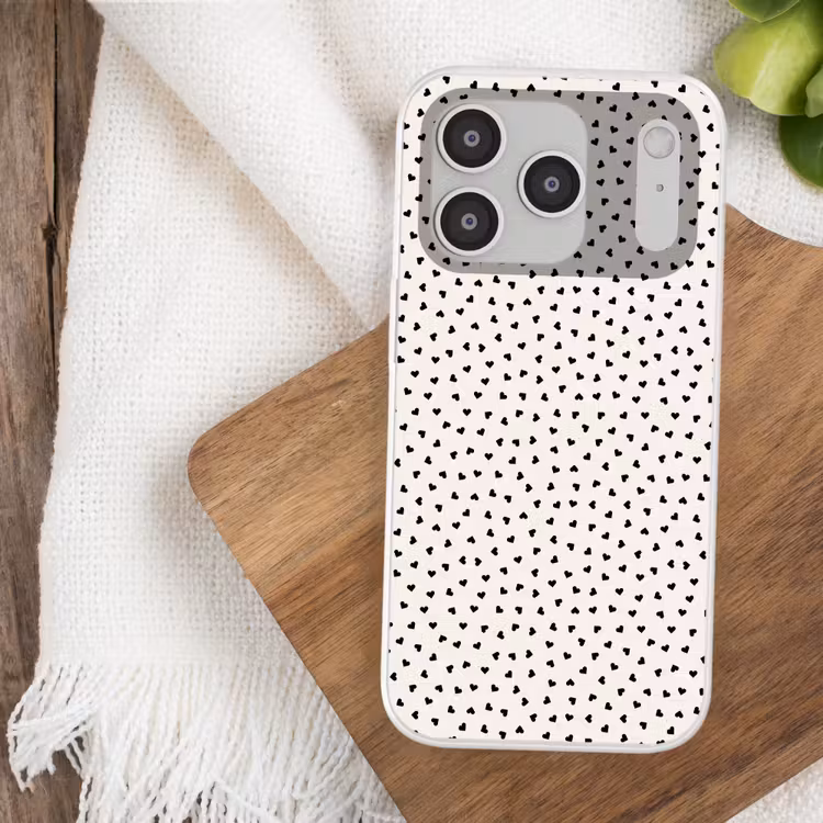 Valentijn - Liefde - Zwart - Wit Telefoonhoesje iPhone 17 Pro klein 878 -sfeer1